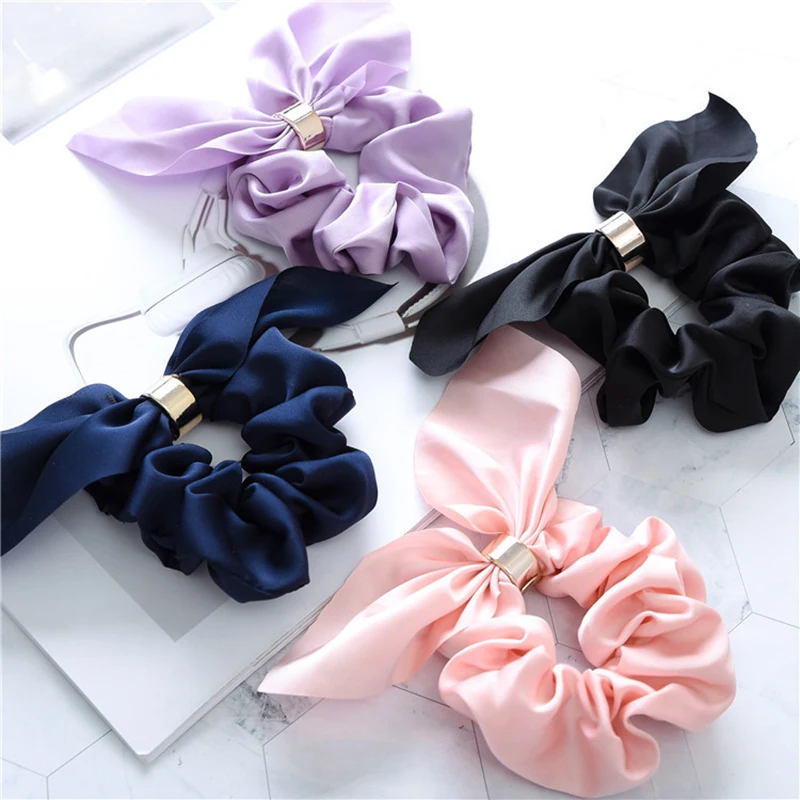 Fashion Scrunchier for Woman Elastic Hairband Knot Scrunchy Girls Hair Accessories Christmas Headbans Pleated Headband Scrunchie flapper headband