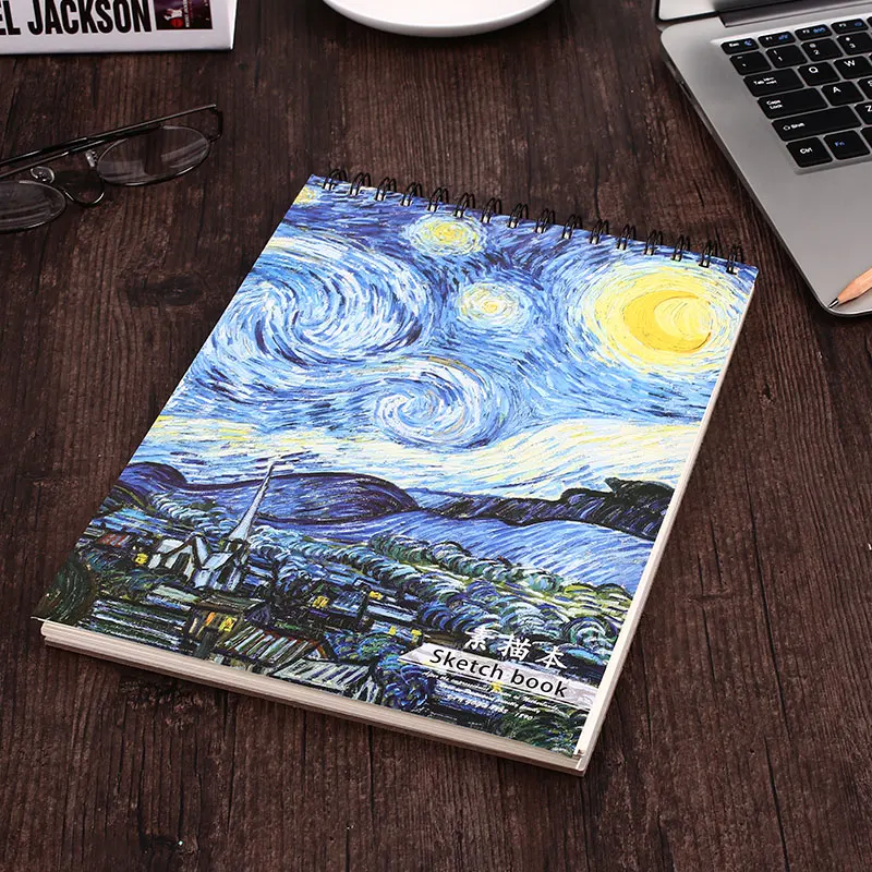 Картина Эскиз Книга Эскиз Рисование книга A4 эскиз книга из проволоки 50 страниц блокнот ученик ручная роспись жесткий чехол