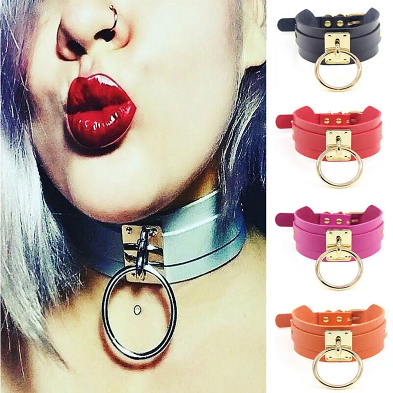 Sexy Punk Choker Collar Leather Choker Bondage Cosplay Goth Jewelry Women Gothic Necklace Harajuku Accessories