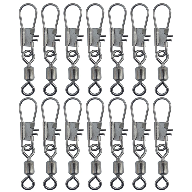 Fishing Swivel with Snap 100pcs/lot Rolling Fishing Swivels with