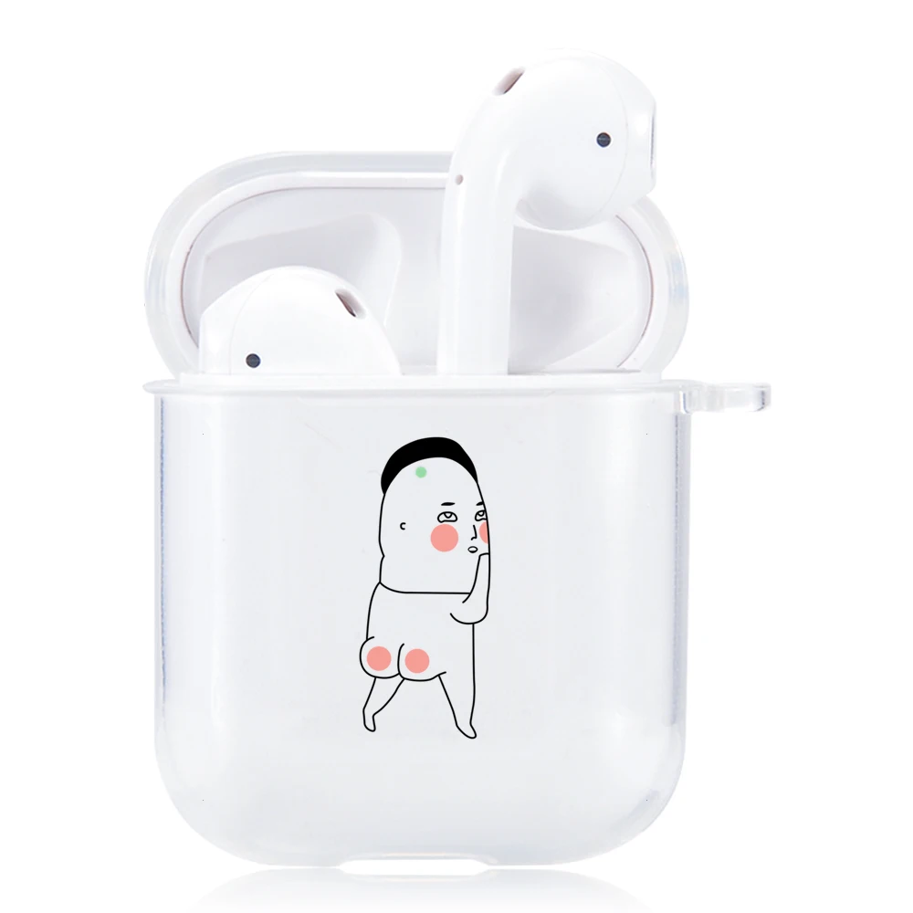Мягкий силиконовый чехол со смайликом для Airpods с отверстием Air Pods Роскошный Pod