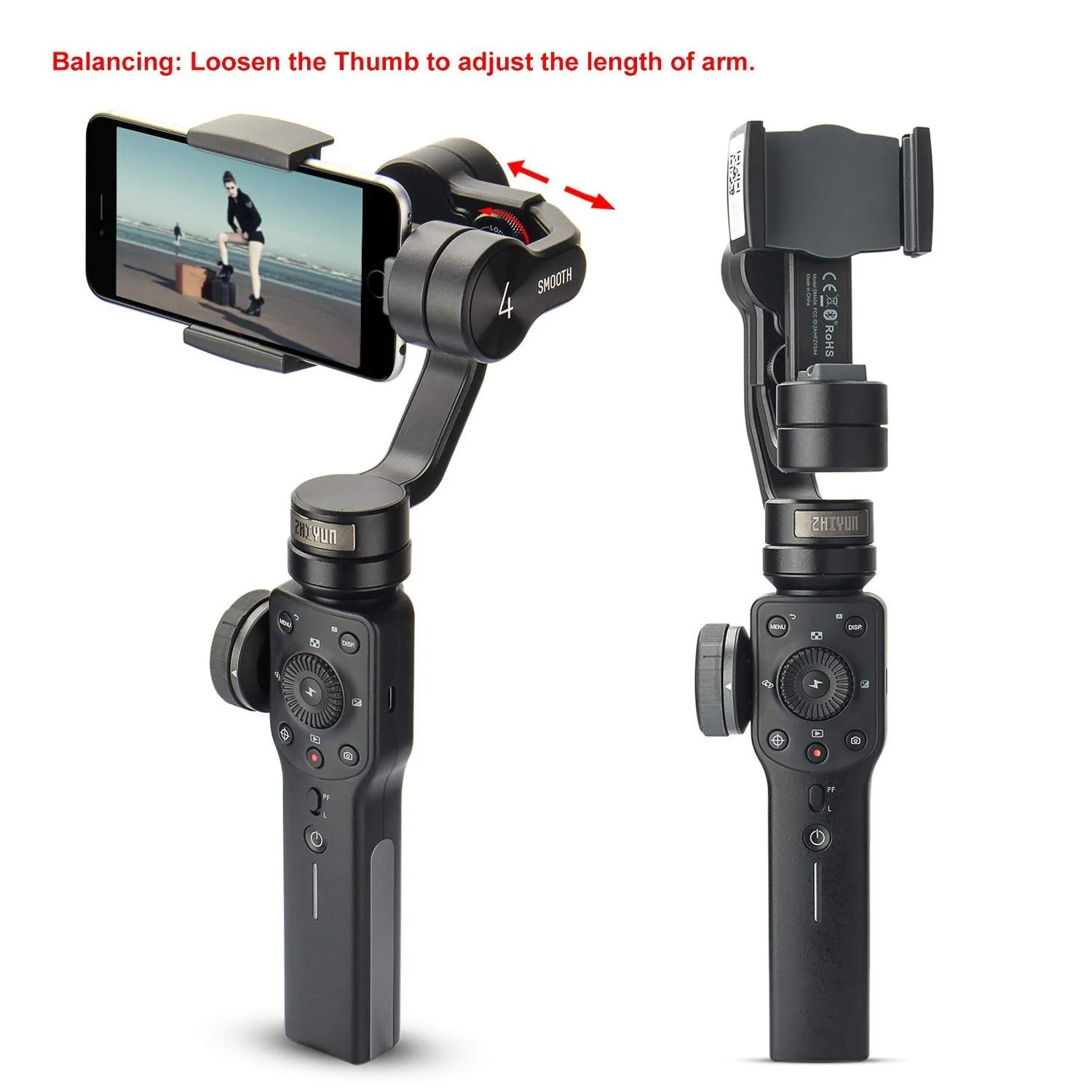 Zhiyun Smooth 4 stabilisateur de cardan 3 axes portatif pour Smartphone-6