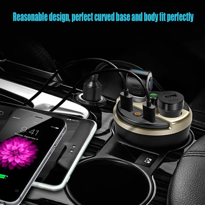 Многофункциональное автомобильное зарядное устройство для телефона, Bluetooth MP3-плеер, fm-передатчик, адаптер для прикуривателя, NK-Shopping