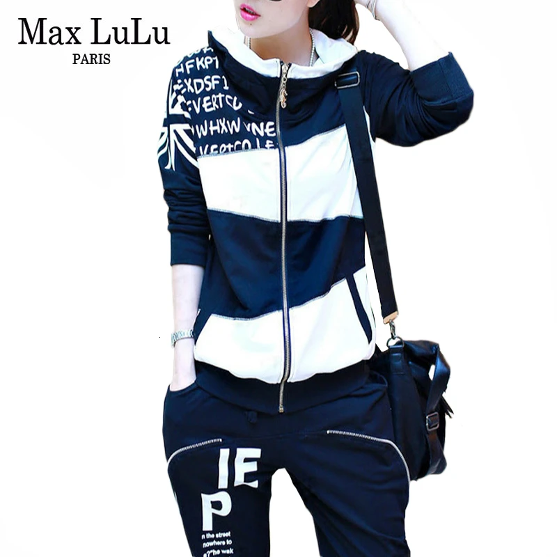 Max LuLu/модные европейские женские зимние топы и штаны Женский комплект из двух