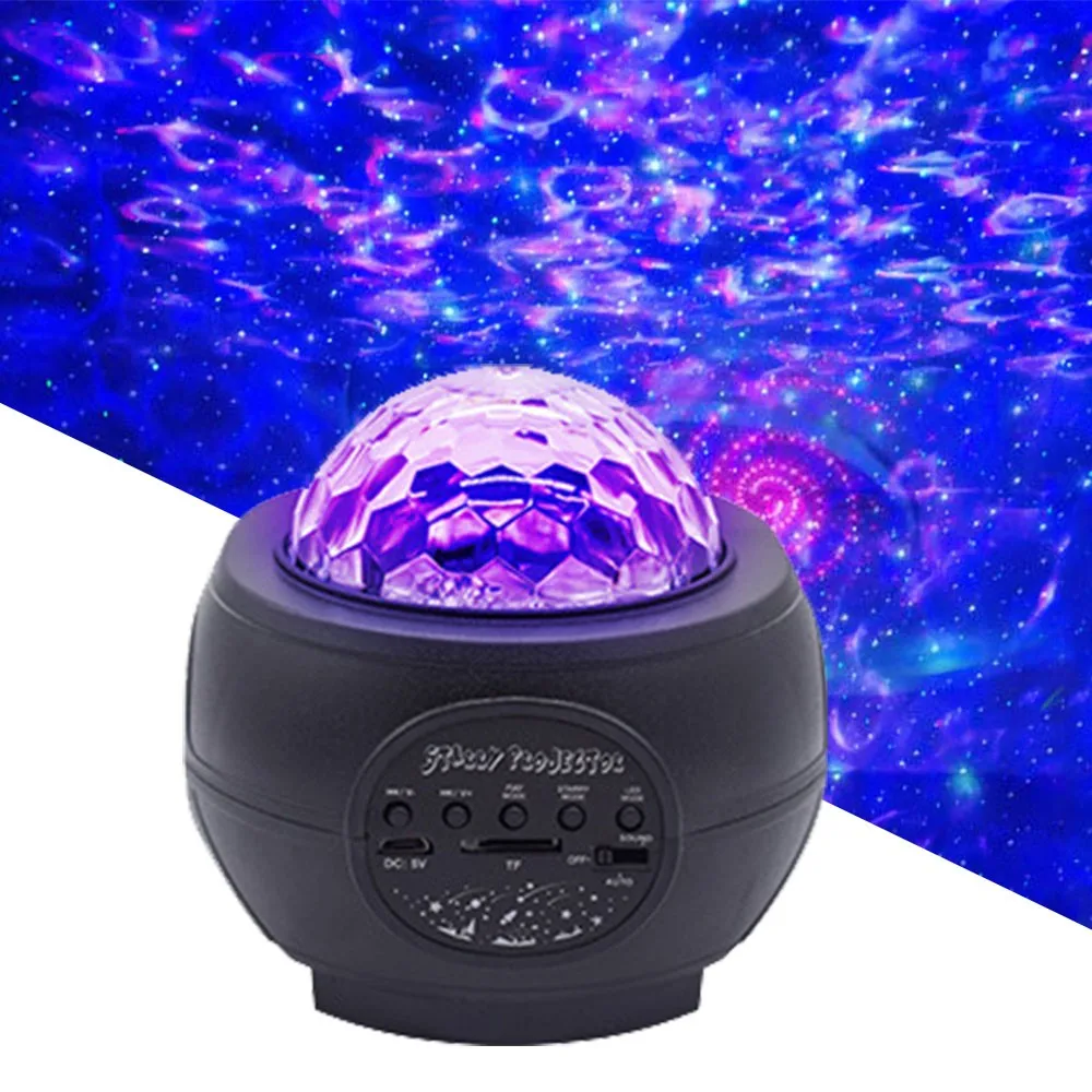 

Bluetooth Music Starry Lamp LED Sound Activated Stage Light Ocean Wave Night Lighting Projector With Remote Control Kids Gift