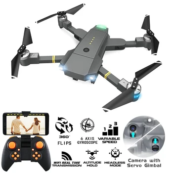 

Mini Foldable RC Drone With HD Camera RC Quadrocopter With High Hold Mode RC Helicopter With Headless Mode Toys for Children #E