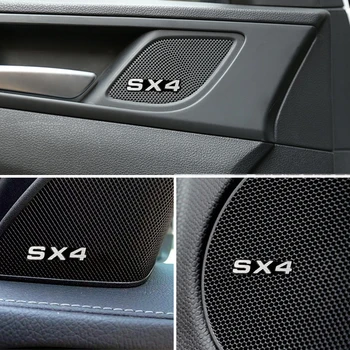 

10pcs 3D aluminum speaker stereo speaker badge emblem Sticker for Suzuki SX4 S-cross Accessories Car Styling