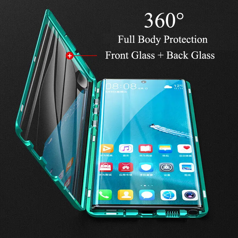 

Double Side Full Body Magnetic Tempered Glass Case For Samsung Galaxy A70 A60 A50 A10 A30 A20 A7 A9 2018 A8 Phone Cover Coque