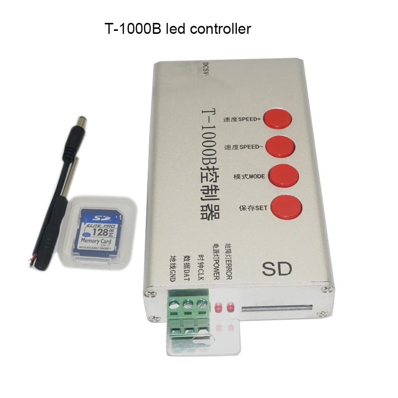 DC5V 24V T1000B с sd картой WS2801 WS2811 WS2812B LPD8806 6803 светодиодный цифровой 2048 пикселей диммер