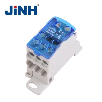 

UKK 125A Din Rail Terminal Blocks One in several out Power Distribution Block Universal Electric Wire Connector Junction Box