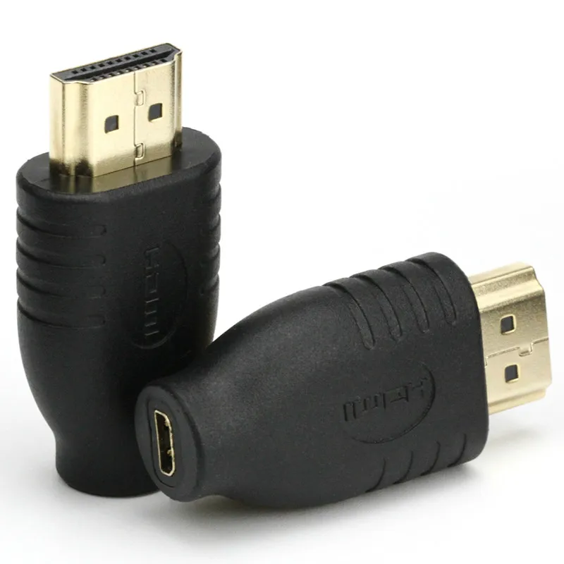 HDMI конвертер HDMI штекер в Micro HDMI Женский Тип D в HDMI 1,4 Тип A Мужской Кабель-адаптер Разъем Черный 100 шт
