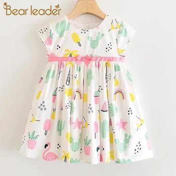 

Bear Leader Girls Cartoon Pattern Dresses 2020 New Summer Girls Fashipn Sweet Outfits Spring Cute Kids Dress Children Vestidos