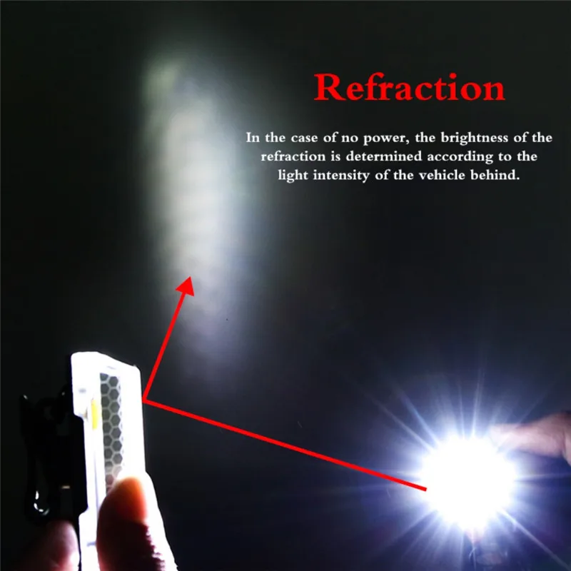 Bicycle LED Car Light With Reflective Shell Night safety Cycling Accessories include