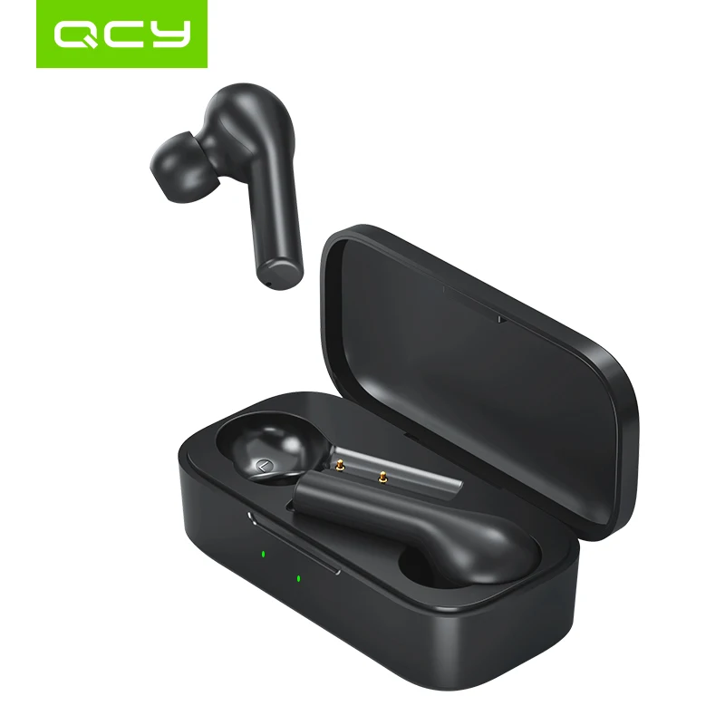 QCY T5Pro HiFi Smart Headphone Dynamic sound Wireless Charging App Control with Charge case