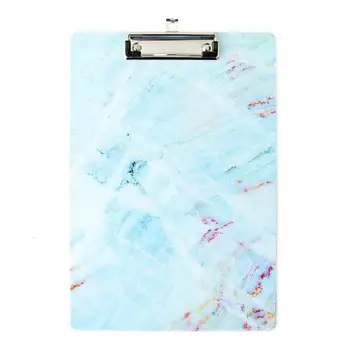 

1 Pcs Cute A4 Marble Series Clipboard File Folder Stationary Board Hard Board Writing Plate Clip Document File Folders Gifts