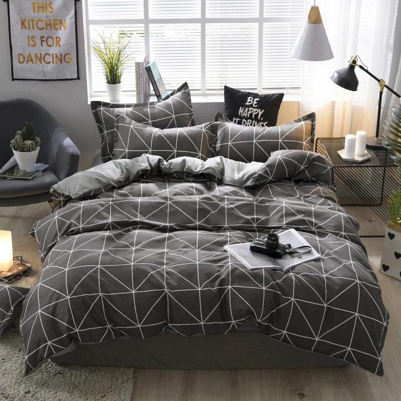 Liv-Esthete модная черная сетка мягкое постельное белье Декор пододеяльник наволочка двойной королева король простыня для взрослых Детский Постельный набор - Цвет: 001