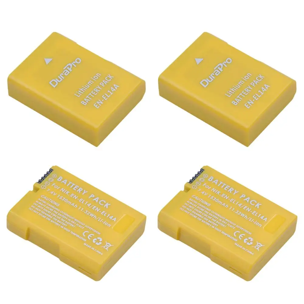 Durapro En-El14 En El14 Batteria En-El14A En El 14 14A Ricaricabile Bateria Per Nikon D3100 D3200 D3300 D3400 D5100 D5300 D5600