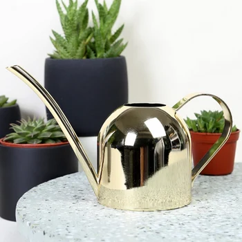 

Watering Can Gold Color Stainless Steel Pot Long Spout Outdoor Plant Pot Bottle Watering Device Meaty Bonsai Garden Supplies