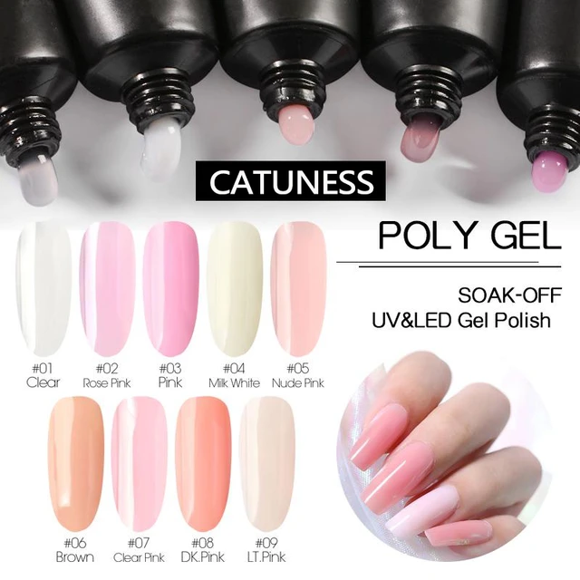 Nail Acrylic Poly Gel Kit Pink White Clear Crystal UV Quick Extension gel manicure set Acrylic Builder Jelly Nail _ - AliExpress Mobile