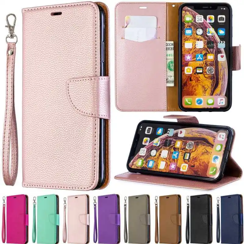 Flip Wallet Case For iPhone 12 Pro Max With Lanyard Photo Frame Card Slots Stand For iPhone 11 Pro Max XS Max XR X 8 7 6S 6 Plus