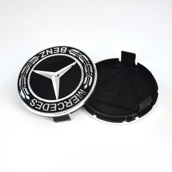 

1 PCS 75mm Car styling Car Emblem Badge Sticker Wheel Centre Caps Hub caps For Mercedes benz A B R G Class GLK GLA E200 C200L