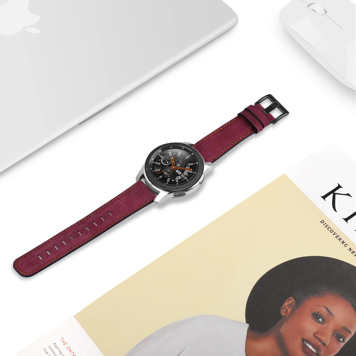 22 мм кожаные браслеты для samsung Galaxy Watch 46 мм ремешок/samsung gear S3 Frontier/классический ремешок замена браслета correa