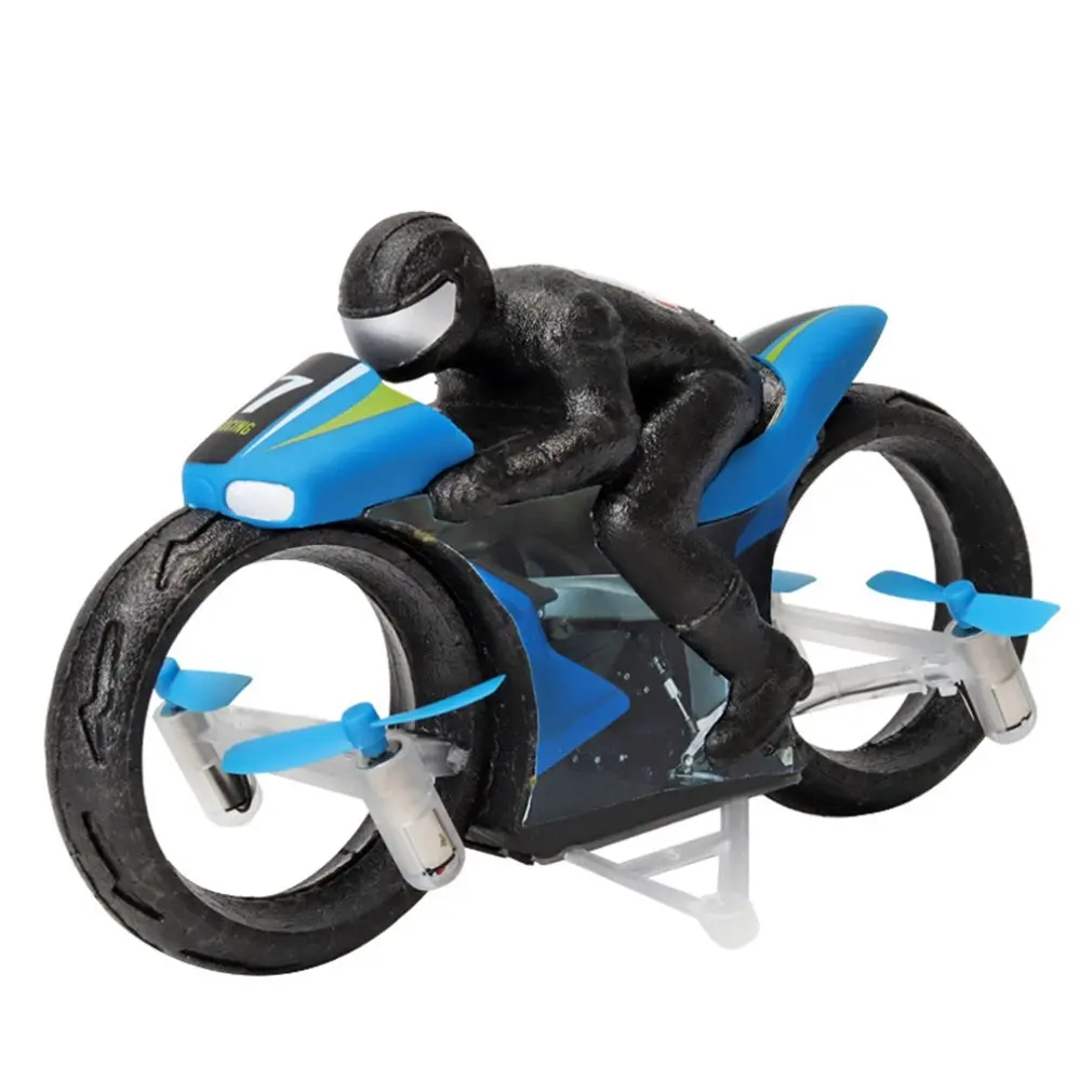 

2019 New Remote Control Four-Axis Land And Air Dual-Mode Motorcycle Drone One-Button Tumbling Light Aircraft Toy