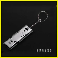 Многофункциональный портативный Открытый выживания спортивная игра обучение высокой децибел звуковой бум из нержавеющей стали Металлический Свисток