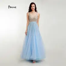 Finove, новинка, вечернее платье, длинное, сексуальное, иллюзия, тюль, бисероплетение, кристалл, v-образный вырез, без рукавов, ТРАПЕЦИЕВИДНОЕ, длинное, для выпускного вечера, вечерние, женское платье