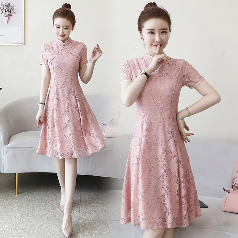 Летнее китайское женское элегантное платье Cheongsam в винтажном стиле с вышивкой, свадебное платье для невесты, китайское традиционное платье в стиле ретро - Цвет: beige