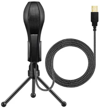 

Condenser Microphone For Computer And Laptop USB Plug Stereo For Podcast Singing Recording Mic With Desktop Tripod