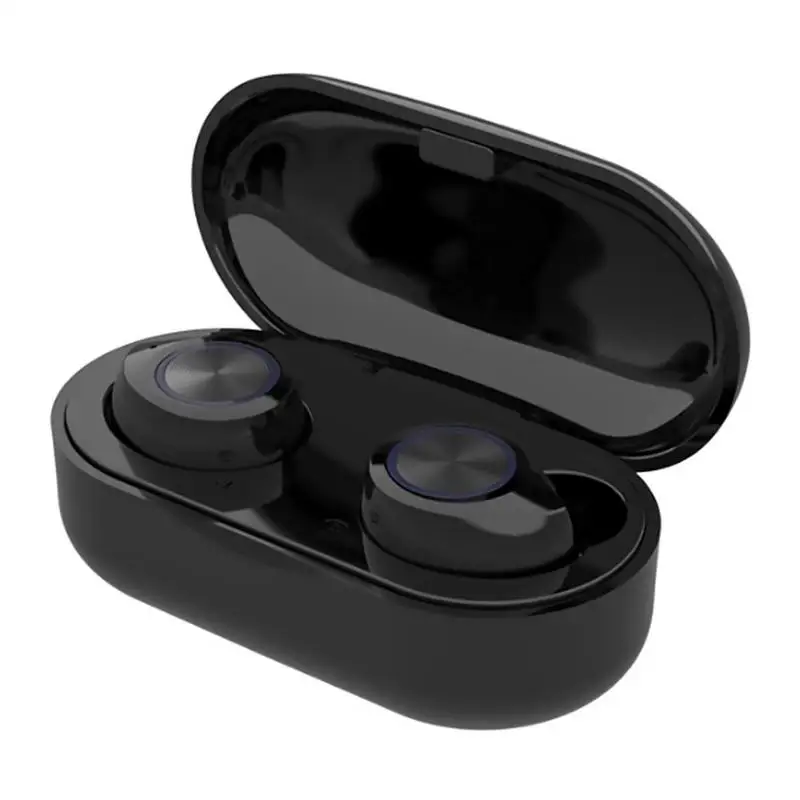 TW60 TWS USB беспроводной Bluetooth 5,0 123db 32Ω 20-20 кГц 400 мАч стерео гарнитура сенсорное управление спортивные наушники ABS+ PC портативный - Цвет: Черный