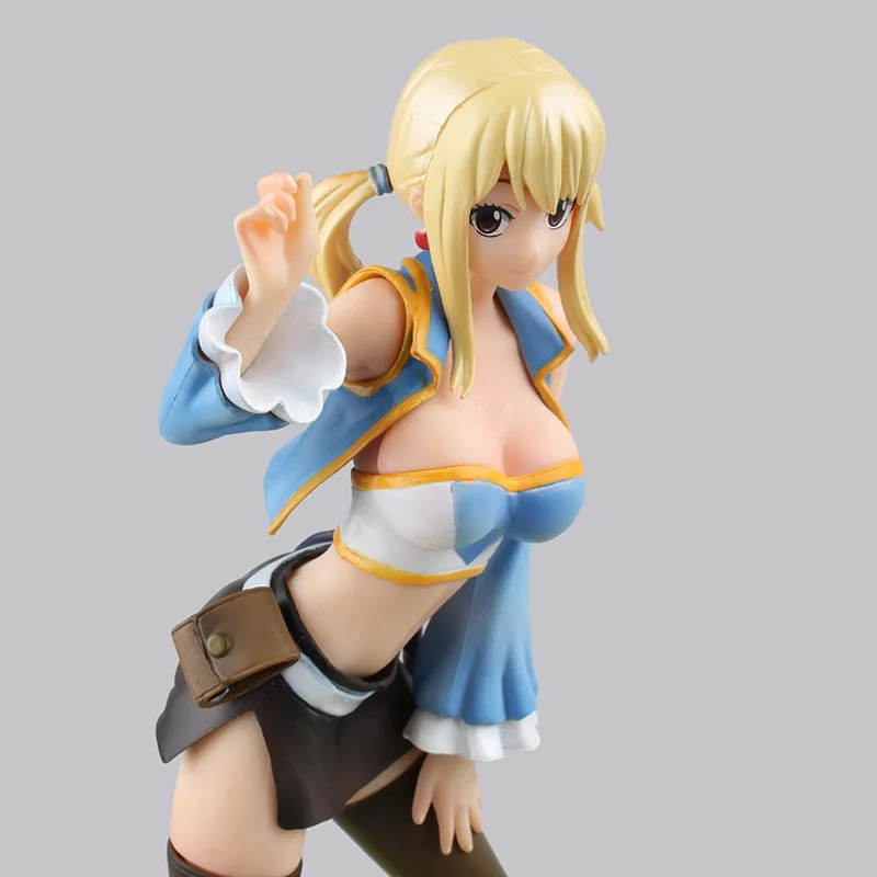 Аниме 21 см FAIRY TAIL Сексуальная Девушка серии Люси хартфилия жесткий PVC комода 1/7 изменить уход за кожей лица экшн статуэтки Коллекционные Подарочные модельные игрушки