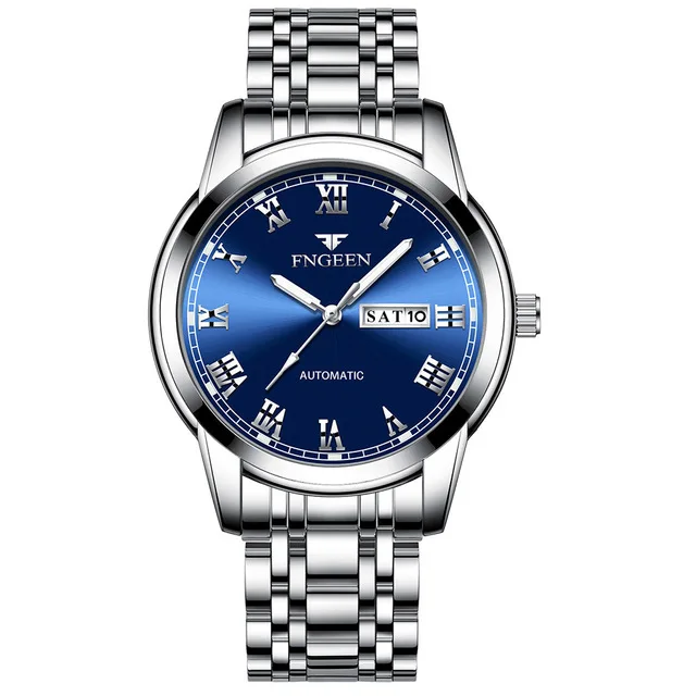 

FNGEEN Men Watch Fashion Business Luxury Cusual Dual Calendar Auto Date Luminous Hand Watch for Men Relogio Masculino