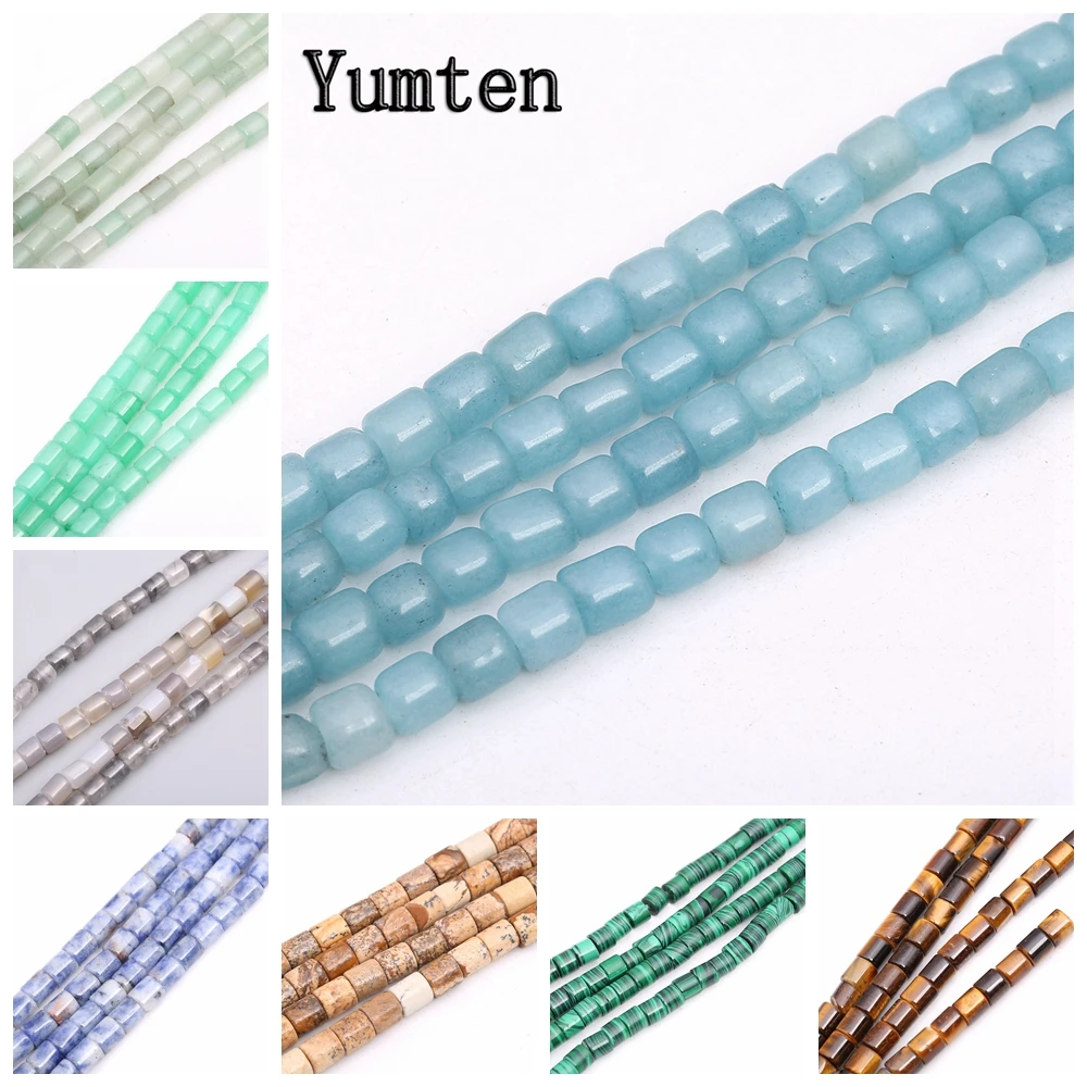 

Cylinder Aquamarine Beads 6mm*6mm Bead Natural Malachite Turquoise Opal Red Agate Jasper Garnet DIY Necklace Jewelry