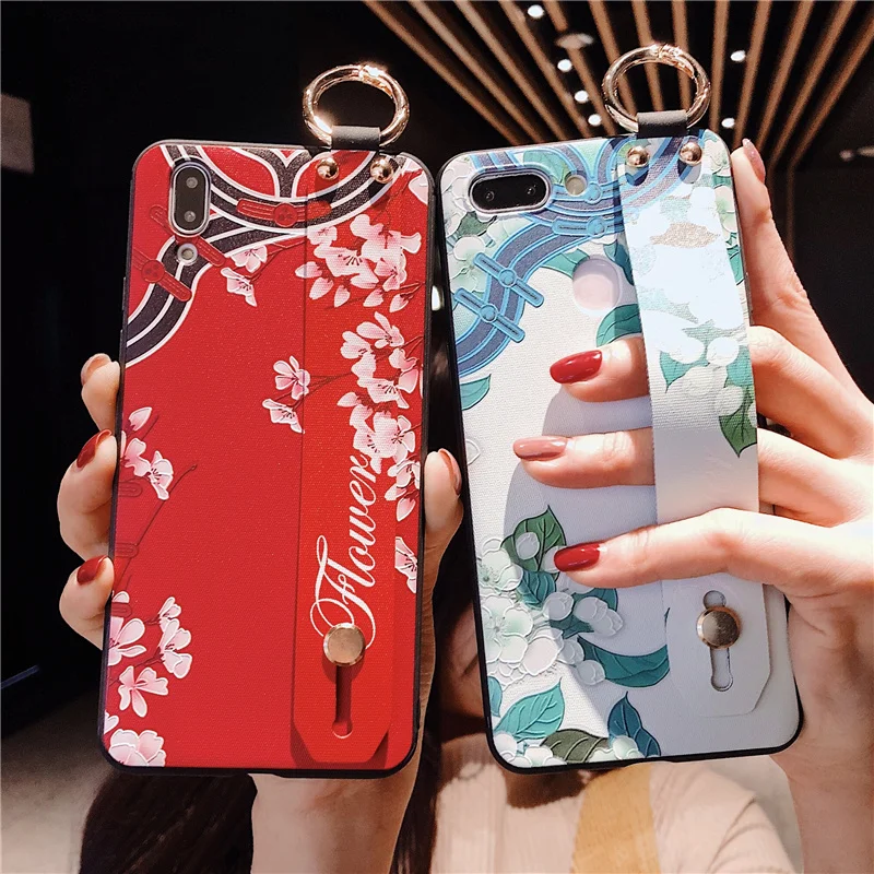 Ремешок на запястье чехол для телефона OPPO R17 R9 R11 R11s плюс R15 Pro A83 A79 Винтаж Cheongsam