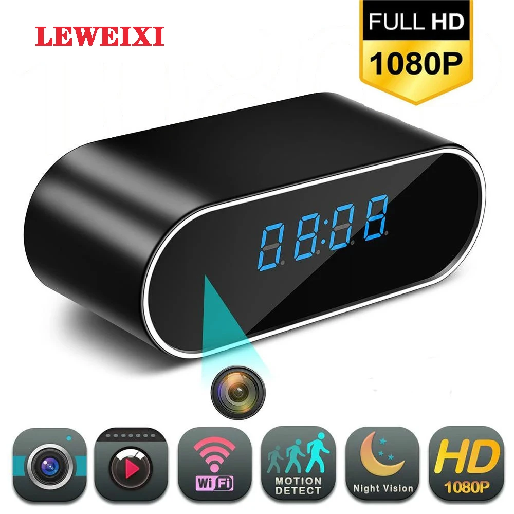 Беспроводная мини-камера 1080P с Wi-Fi тайный мониторинг часов инфракрасным ночным