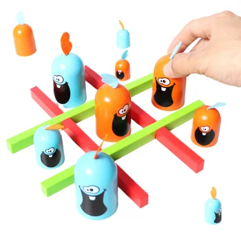 

Interactive Kindergarten Board Game Educational Toy Party IQ Training Kids Adults Color Cognition Lingking Desktop Cute Roosters