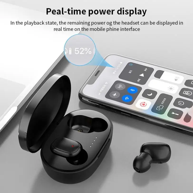 TWS Bluetooth 5 0 Wireless Headset Touch Control Headphone Noise Canceling Earbuds Waterproof Mini Sports Gaming Earphone