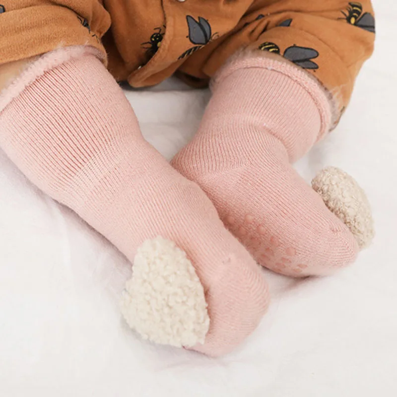 Autumn Winter Plus Thickening Baby Socks Non-slip Terry Newborn Baby Warm Floor Socks High Quality