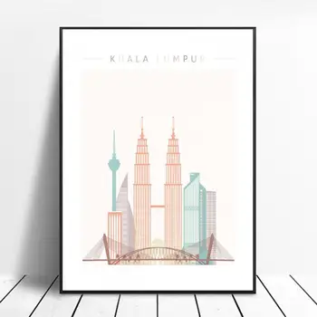 

Honolulu Skyline Canvas Print Wall Art Poster Picture Modern Minimalist Bedroom Living Room Decoration No Frame