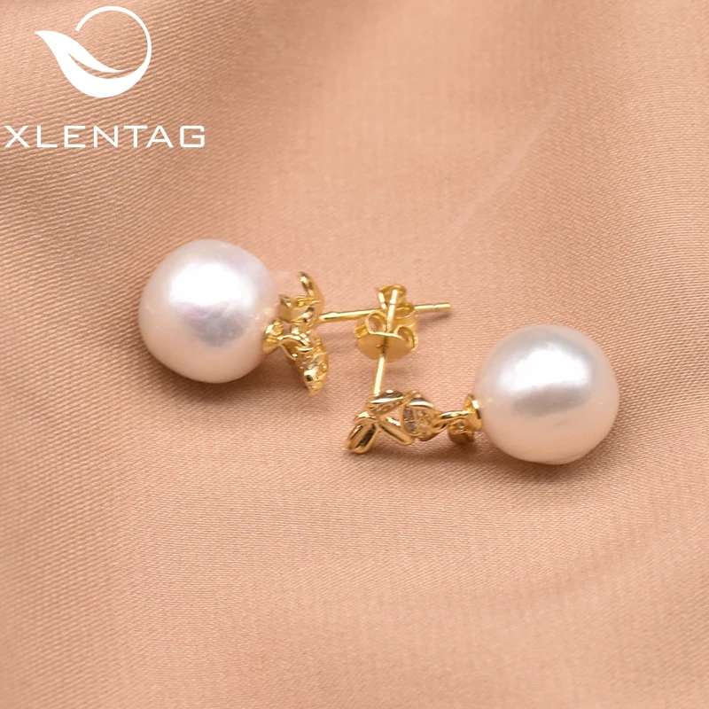 XlentAg серьги из стерлингового серебра 925 пробы три цветка проложить Циркон