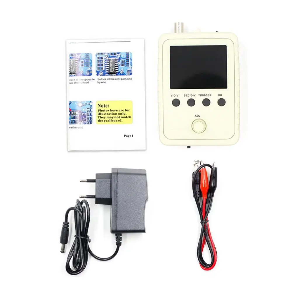 Черный DSO FNIRSI-150 15001K DIY цифровой осциллограф комплект с корпусом - Цвет: Черный