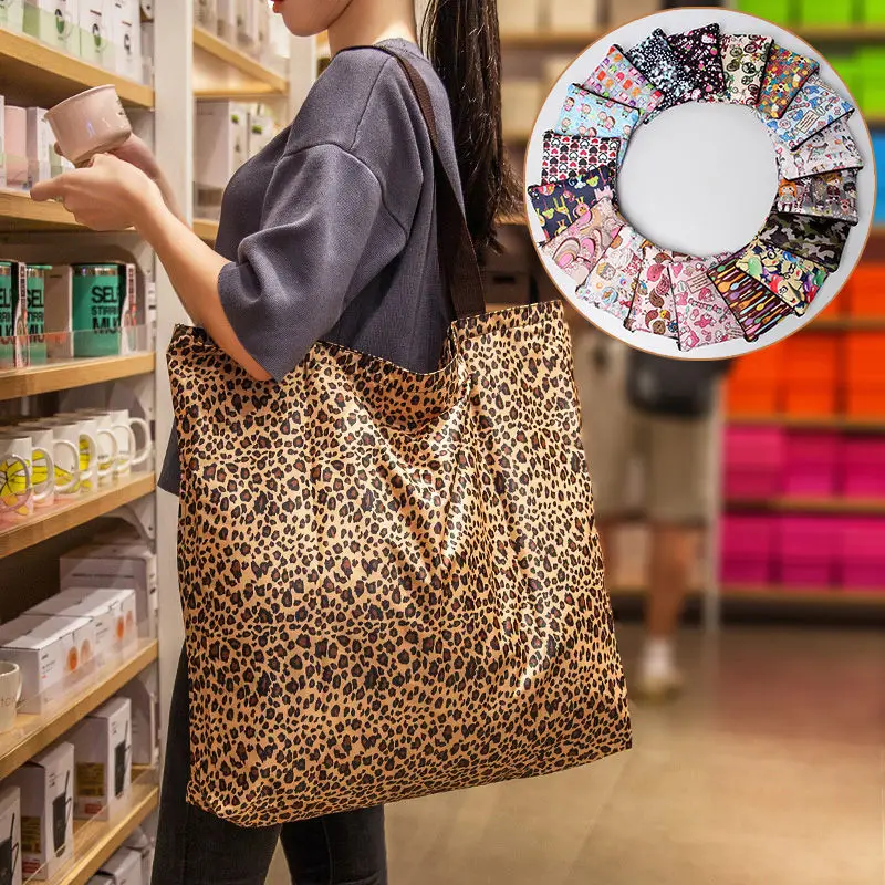 Nylon Extra Large Folding Lightweight Shopping Tote Reusable Foldable