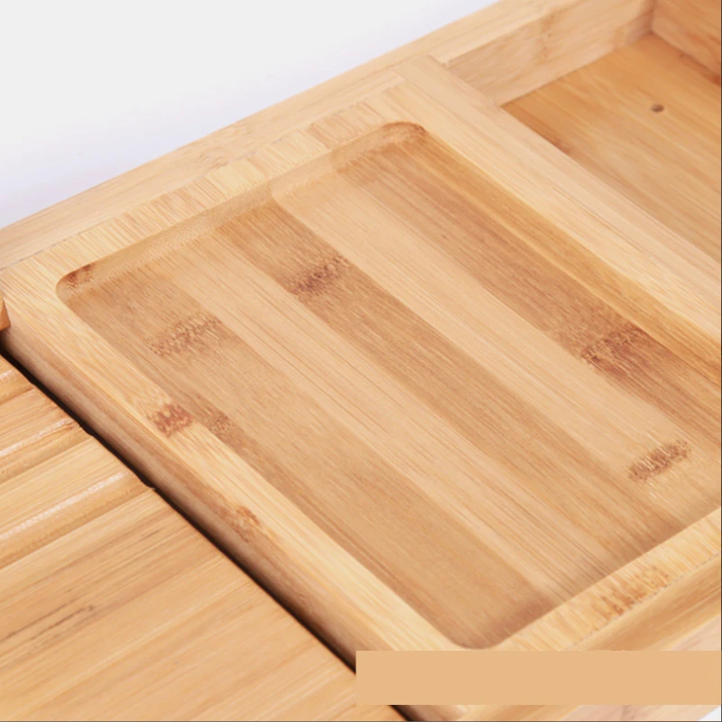 Multi Function Bamboo Bathtub Caddy Tray Shelf for Bath Tub Toilet Spa Bathtub Book Wine Tablet Holder Bath Tray Organizer Rack