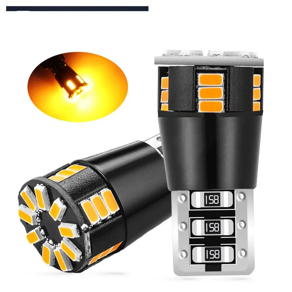 

2pcs Canbus T10 LED Clearance Side Marker Lights 12V 3014 Yellow Light Universal Car Side Marker Lights Auto Accessories