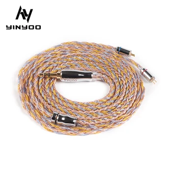 

2019 Yinyoo 16 core Silver plated cable 2.5/3.5/4.4 mm Cable For ZS10 Pro ZSN PRO ZST kb06