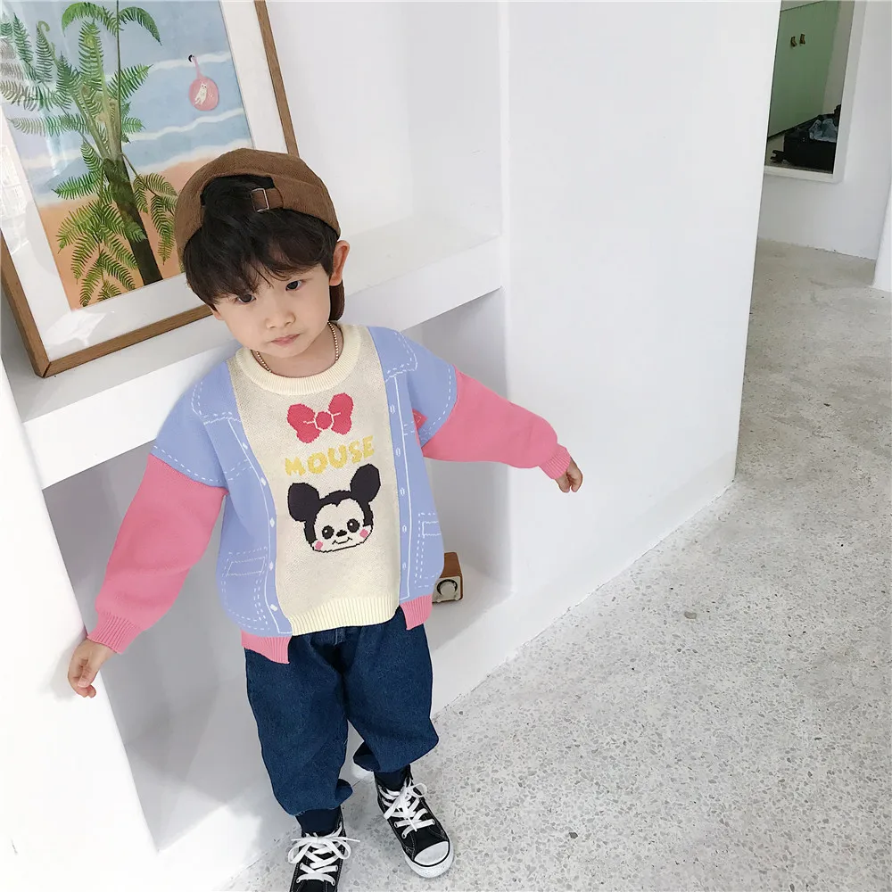 Tonytaobaby/осенне-зимнее платье; Новинка; хлопковый шерстяной вязаный свитер с рисунком для маленьких мальчиков и девочек; Рождественский свитер