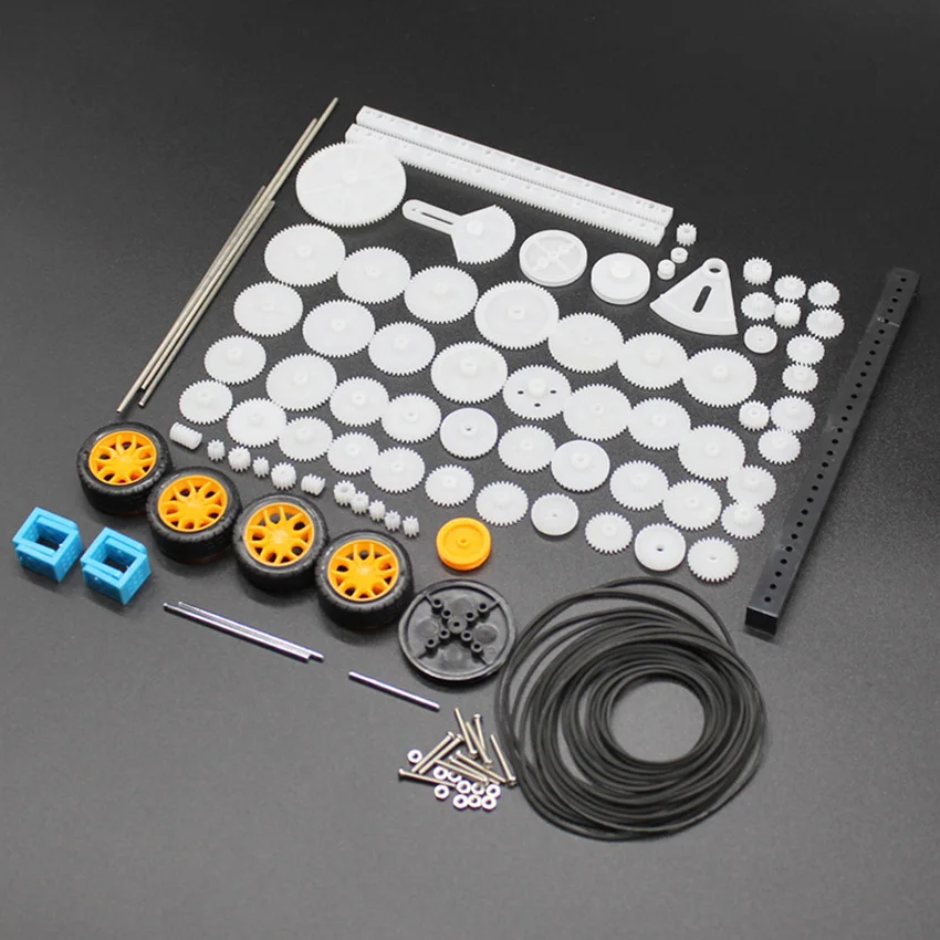 플라스틱 기어 키트 풀리 벨트 샤프트 기어 장난감 바퀴, 모터 기어 어셈블리, 0.5 모듈러스 기어 랙, DIY 장난감, 78 종류