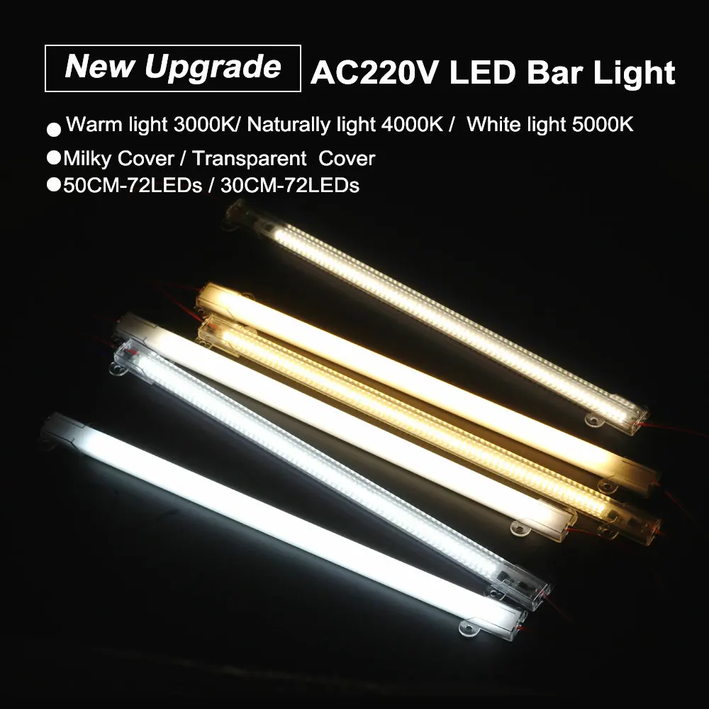 Tanie LED drążek LED AC220V o wysokiej jasności 8W 50cm 30cm sklep